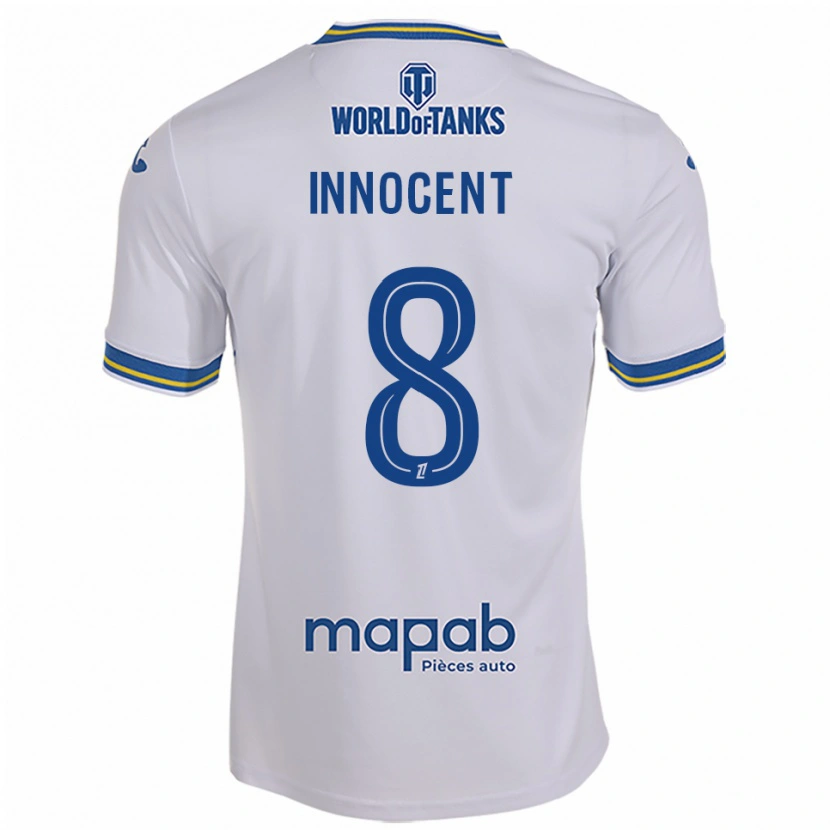 Danxen Mænd Bonke Innocent #8 Hvid Himmelblå Udebane Spillertrøjer 2025/26 Trøje T-Shirt