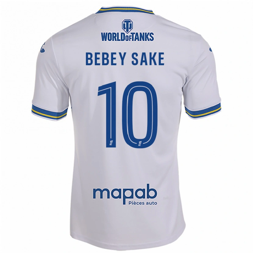 Danxen Mænd Mattéo Bebey Sake #10 Hvid Himmelblå Udebane Spillertrøjer 2025/26 Trøje T-Shirt