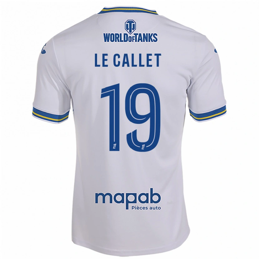 Danxen Mænd Tiago Le Callet #19 Hvid Himmelblå Udebane Spillertrøjer 2025/26 Trøje T-Shirt