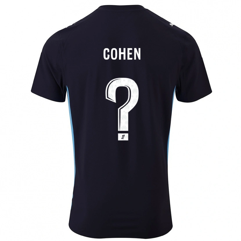 Danxen Mænd Dan Cohen #0 Sort Himmelblå Udebane Spillertrøjer 2025/26 Trøje T-Shirt
