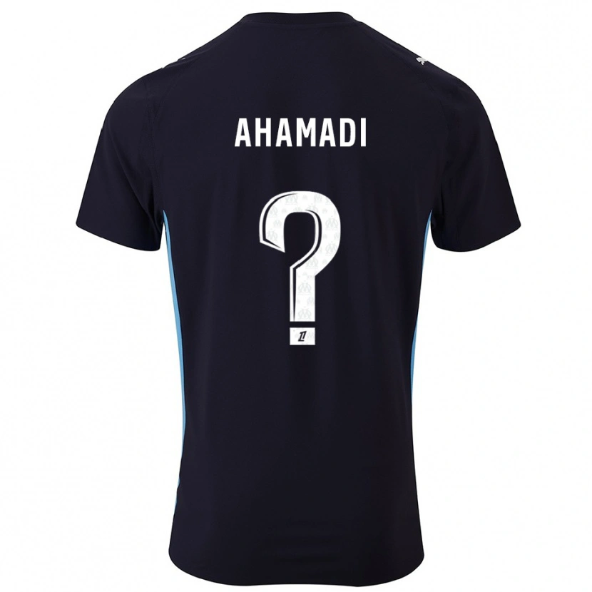 Danxen Mænd Malik Ahamadi #0 Sort Himmelblå Udebane Spillertrøjer 2025/26 Trøje T-Shirt