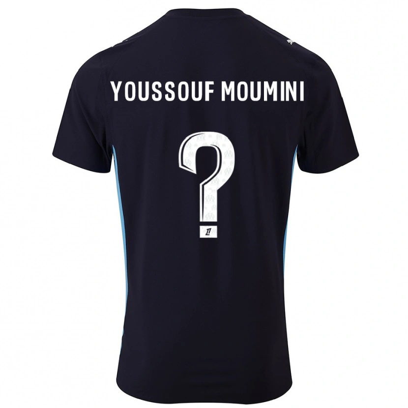 Danxen Mænd Yakine Youssouf Moumini #0 Sort Himmelblå Udebane Spillertrøjer 2025/26 Trøje T-Shirt
