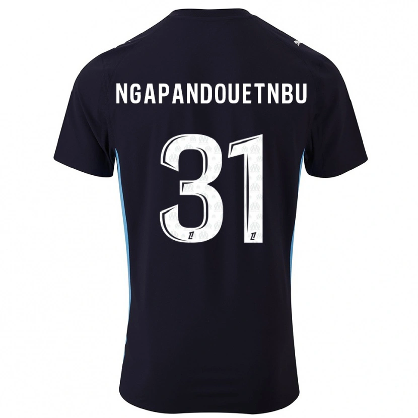 Danxen Mænd Simon Ngapandouetnbu #31 Sort Himmelblå Udebane Spillertrøjer 2025/26 Trøje T-Shirt