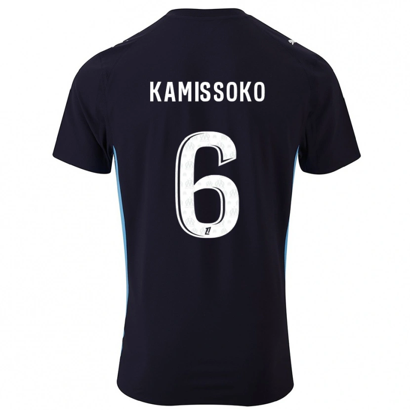 Danxen Mænd Nouhoum Kamissoko #6 Sort Himmelblå Udebane Spillertrøjer 2025/26 Trøje T-Shirt