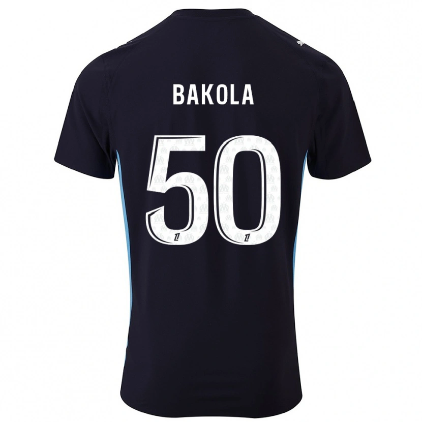 Danxen Mænd Darryl Bakola #50 Sort Himmelblå Udebane Spillertrøjer 2025/26 Trøje T-Shirt