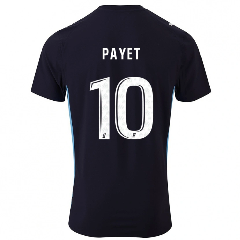 Danxen Mænd Dimitri Payet #10 Sort Himmelblå Udebane Spillertrøjer 2025/26 Trøje T-Shirt