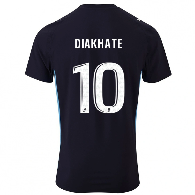 Danxen Mænd Ndeye Awa Diakhaté #10 Sort Himmelblå Udebane Spillertrøjer 2025/26 Trøje T-Shirt