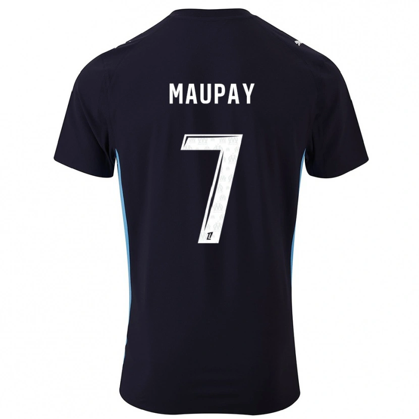 Danxen Mænd Neal Maupay #7 Sort Himmelblå Udebane Spillertrøjer 2025/26 Trøje T-Shirt