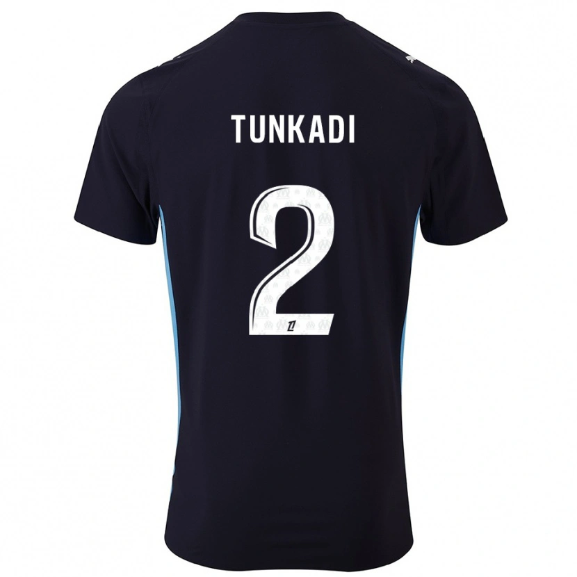 Danxen Mænd Alexandre Tunkadi #2 Sort Himmelblå Udebane Spillertrøjer 2025/26 Trøje T-Shirt