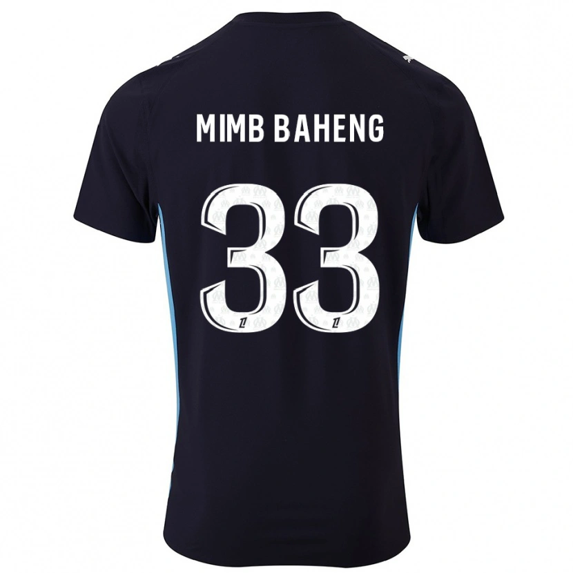 Danxen Mænd Rony Mimb Baheng #33 Sort Himmelblå Udebane Spillertrøjer 2025/26 Trøje T-Shirt