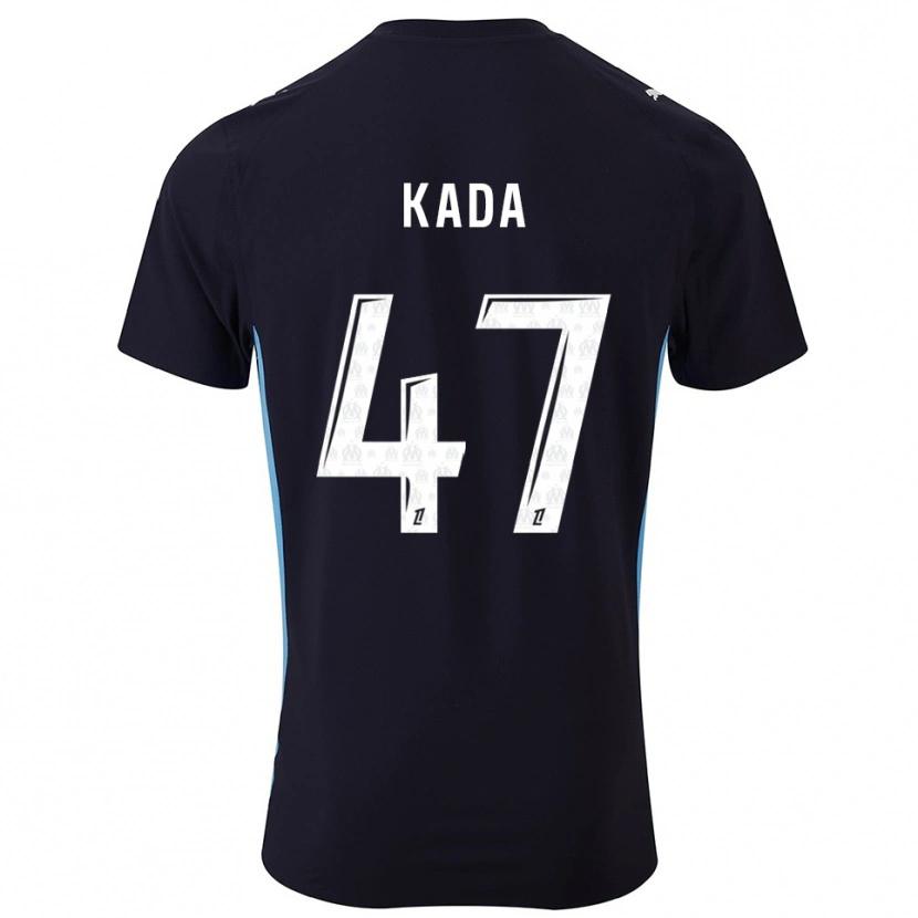 Danxen Mænd Joakim Kada #47 Sort Himmelblå Udebane Spillertrøjer 2025/26 Trøje T-Shirt