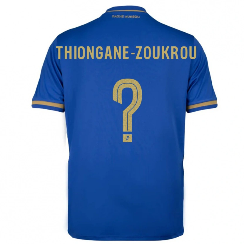 Danxen Mænd Ackah-Tidiane Thiongane-Zoukrou #0 Blå Guld Udebane Spillertrøjer 2025/26 Trøje T-Shirt