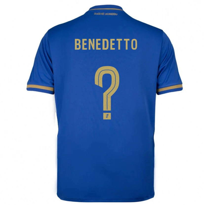 Danxen Mænd Antéo Benedetto #0 Blå Guld Udebane Spillertrøjer 2025/26 Trøje T-Shirt