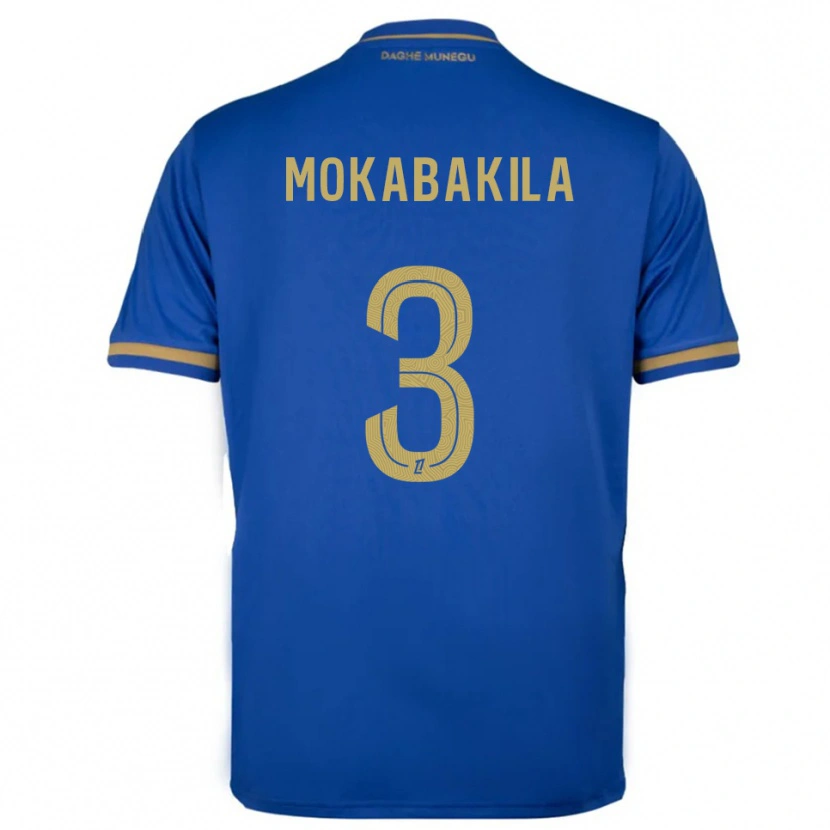 Danxen Mænd Nick Mokabakila #3 Blå Guld Udebane Spillertrøjer 2025/26 Trøje T-Shirt