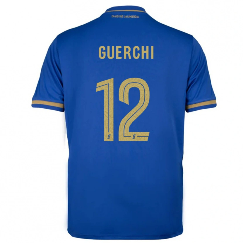 Danxen Mænd Wassim Guerchi #12 Blå Guld Udebane Spillertrøjer 2025/26 Trøje T-Shirt
