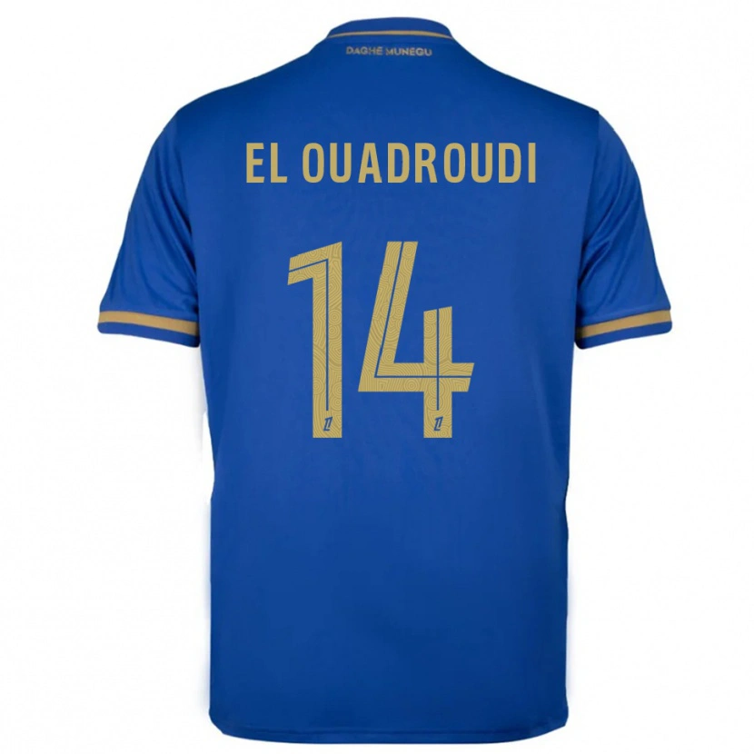 Danxen Mænd Imrane El Ouaroudi #14 Blå Guld Udebane Spillertrøjer 2025/26 Trøje T-Shirt