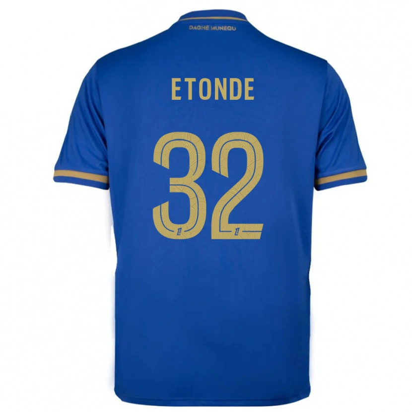 Danxen Mænd Romaric Etonde #32 Blå Guld Udebane Spillertrøjer 2025/26 Trøje T-Shirt