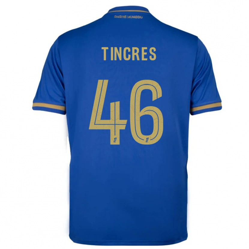 Danxen Mænd Joan Tincres #46 Blå Guld Udebane Spillertrøjer 2025/26 Trøje T-Shirt