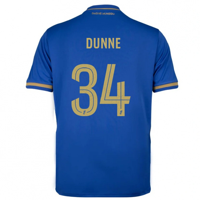 Danxen Mænd David Dunne #34 Blå Guld Udebane Spillertrøjer 2025/26 Trøje T-Shirt