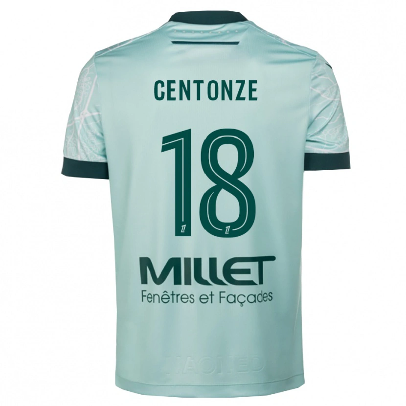 Danxen Mænd Fabien Centonze #18 Grøn Hvid Udebane Spillertrøjer 2025/26 Trøje T-Shirt