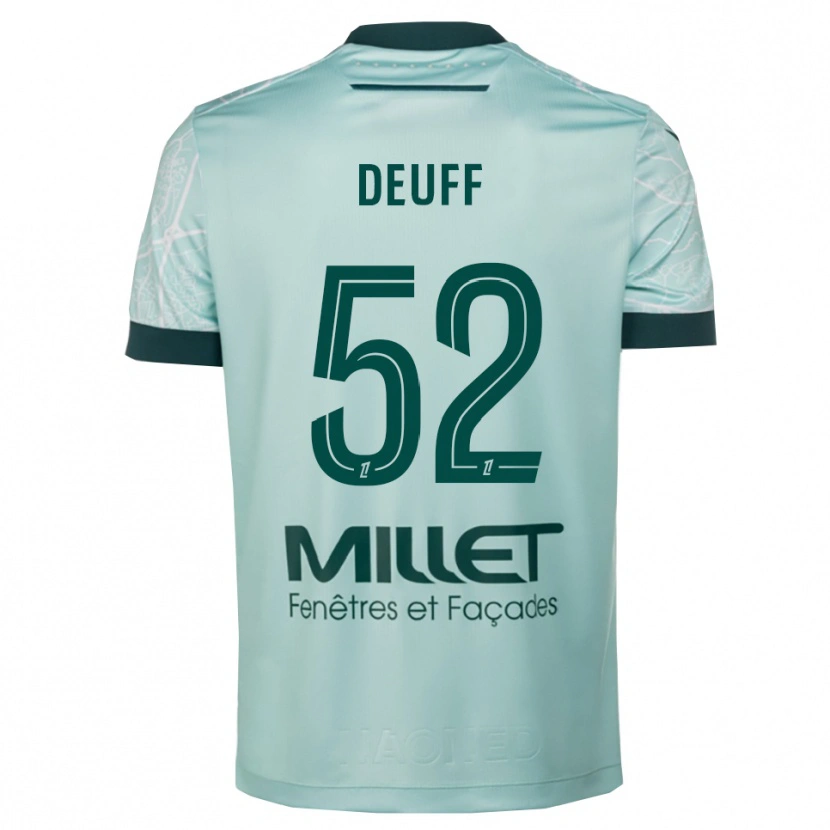 Danxen Mænd Bahmed Deuff #52 Grøn Hvid Udebane Spillertrøjer 2025/26 Trøje T-Shirt