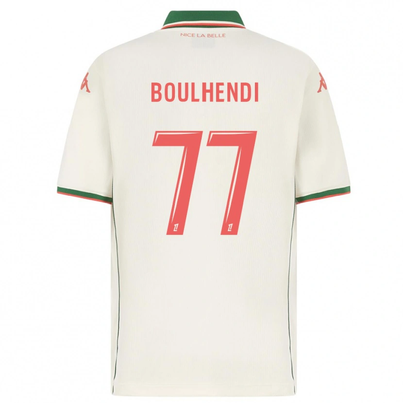 Danxen Mænd Teddy Boulhendi #77 Hvid Grøn Udebane Spillertrøjer 2025/26 Trøje T-Shirt