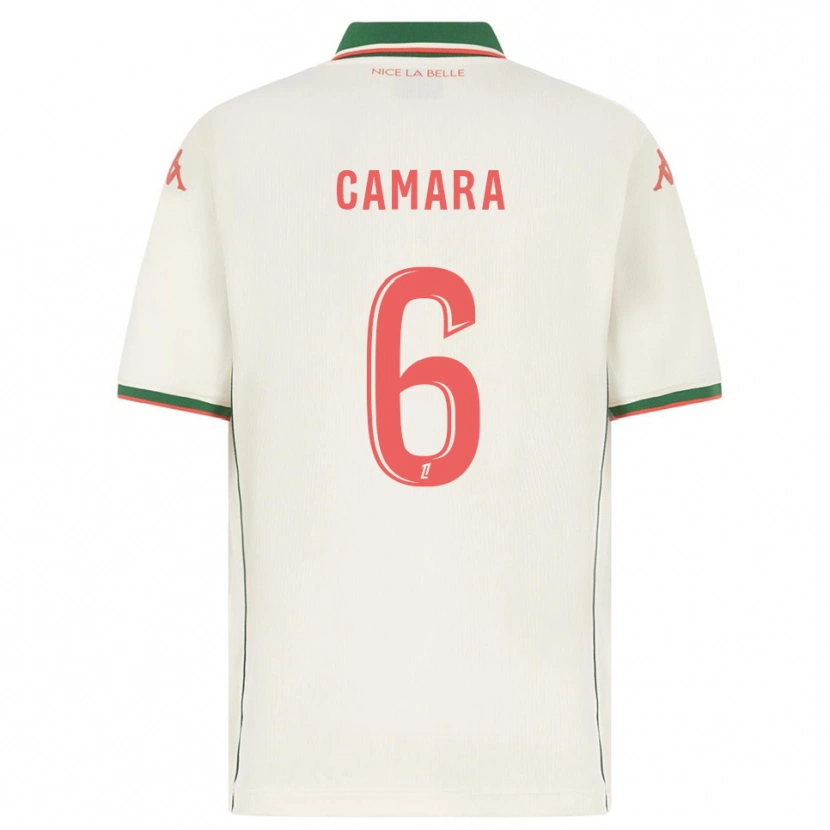 Danxen Mænd Aboulaye Camara #6 Hvid Grøn Udebane Spillertrøjer 2025/26 Trøje T-Shirt