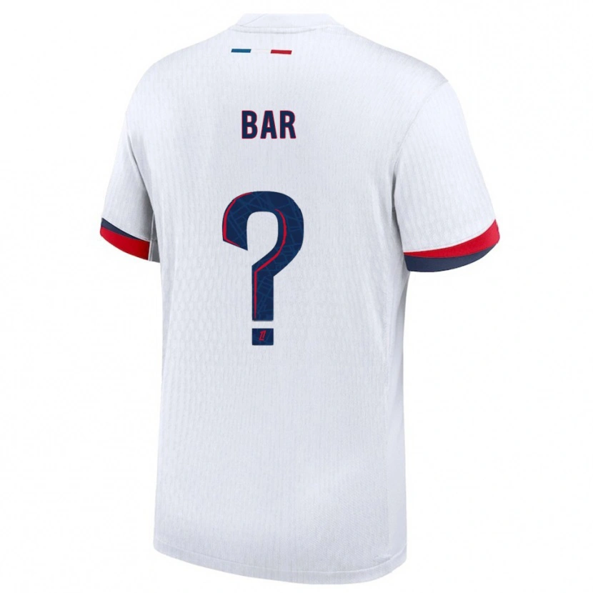 Danxen Mænd Arthur Bar #0 Hvid Rød Udebane Spillertrøjer 2025/26 Trøje T-Shirt