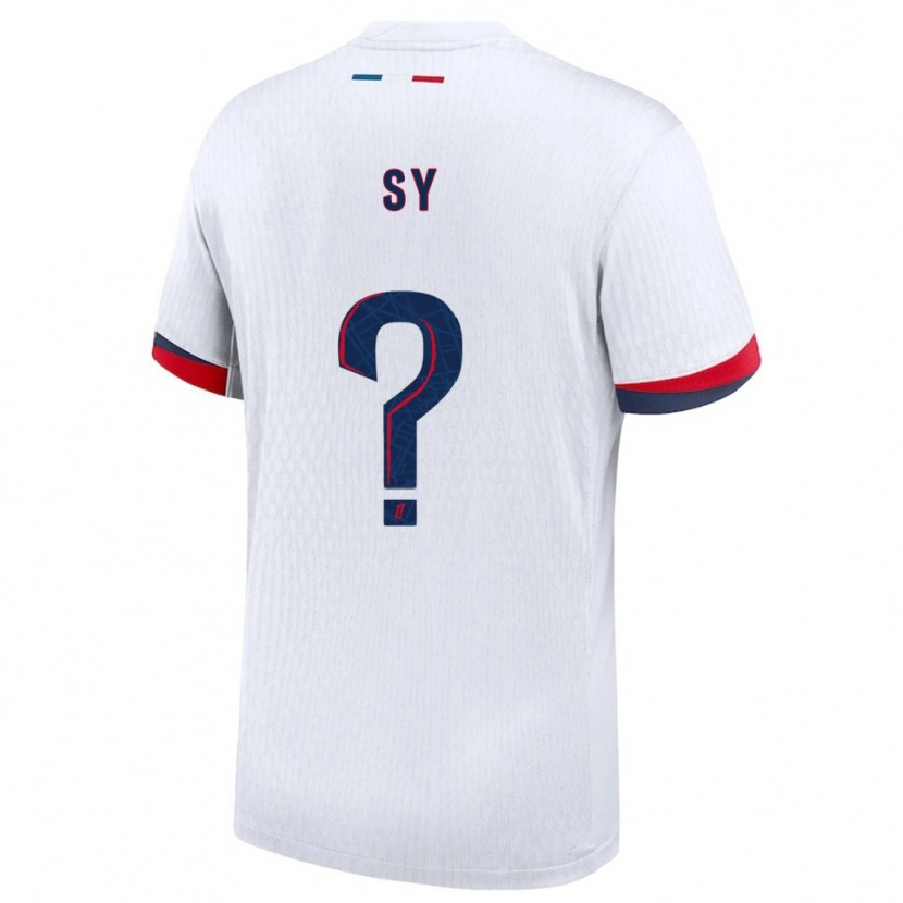 Danxen Mænd Bocar Sy #0 Hvid Rød Udebane Spillertrøjer 2025/26 Trøje T-Shirt