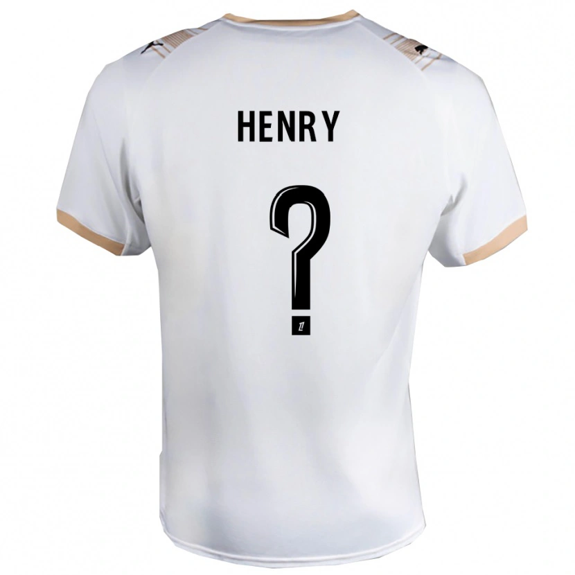 Danxen Mænd Kobi Henry #0 Hvid Sort Udebane Spillertrøjer 2025/26 Trøje T-Shirt
