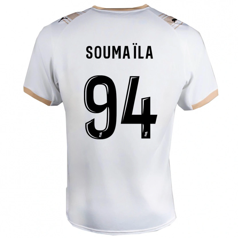 Danxen Mænd Soumaïla Sylla #94 Hvid Sort Udebane Spillertrøjer 2025/26 Trøje T-Shirt