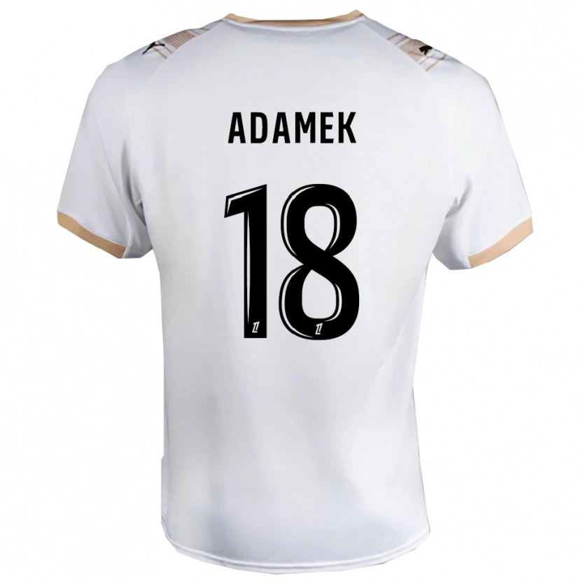 Danxen Mænd Kayla Adamek #18 Hvid Sort Udebane Spillertrøjer 2025/26 Trøje T-Shirt