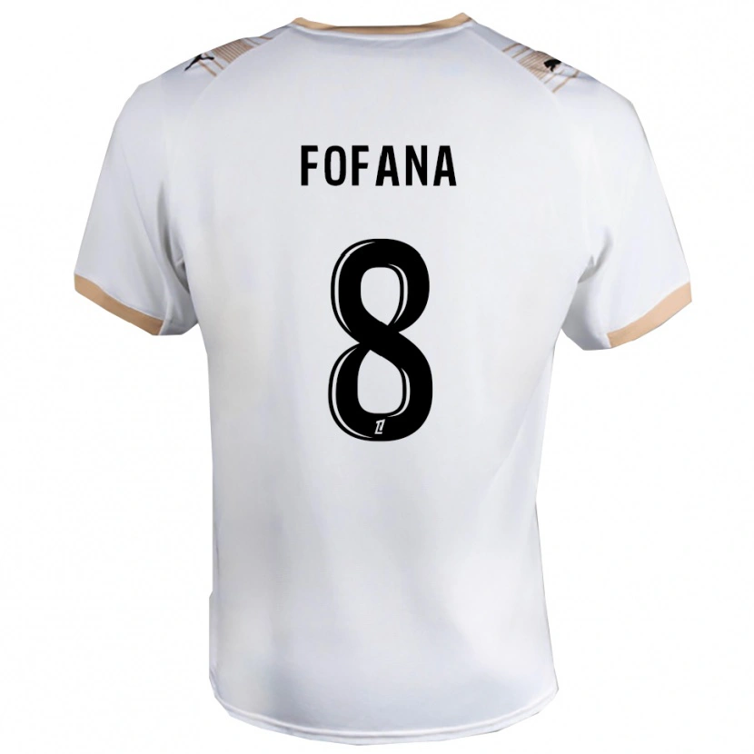 Danxen Mænd Yaya Fofana #8 Hvid Sort Udebane Spillertrøjer 2025/26 Trøje T-Shirt