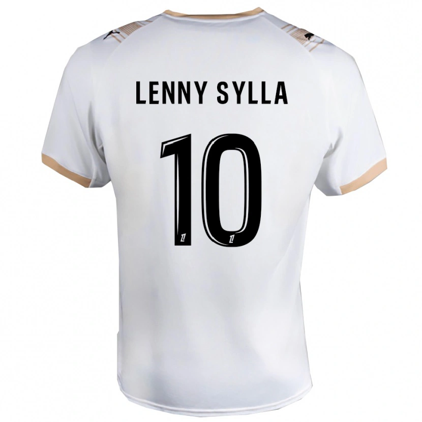 Danxen Mænd Lenny Sylla #10 Hvid Sort Udebane Spillertrøjer 2025/26 Trøje T-Shirt