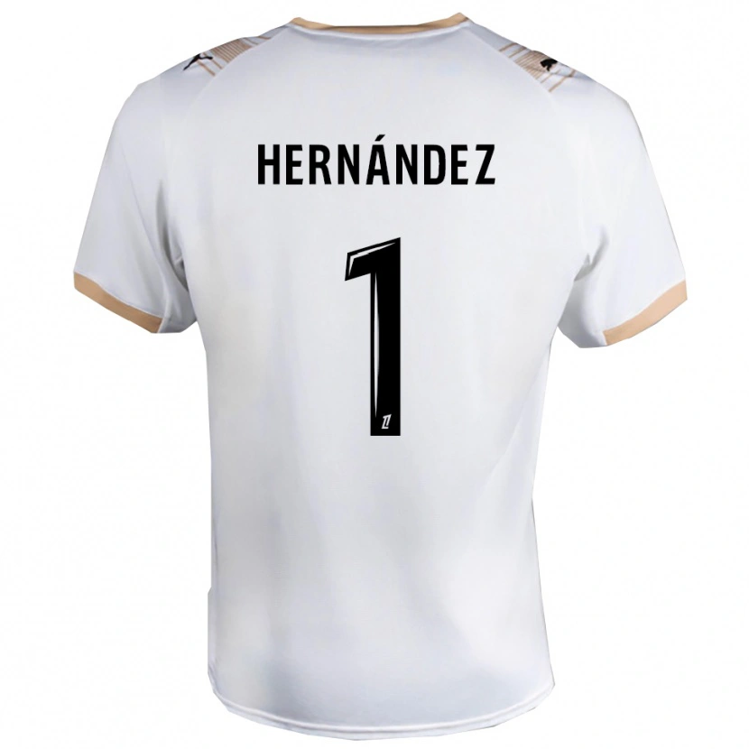 Danxen Mænd Melvin Hernández #1 Hvid Sort Udebane Spillertrøjer 2025/26 Trøje T-Shirt