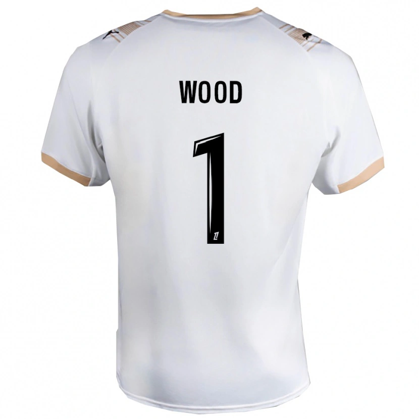Danxen Mænd Mackenzie Wood #1 Hvid Sort Udebane Spillertrøjer 2025/26 Trøje T-Shirt