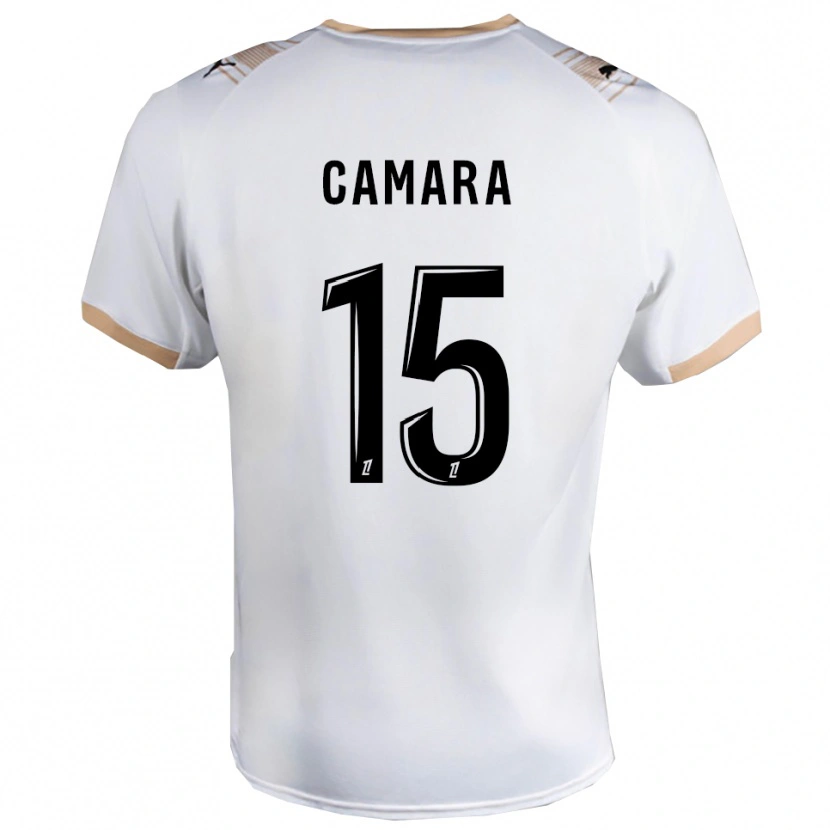 Danxen Mænd Condé Camara #15 Hvid Sort Udebane Spillertrøjer 2025/26 Trøje T-Shirt