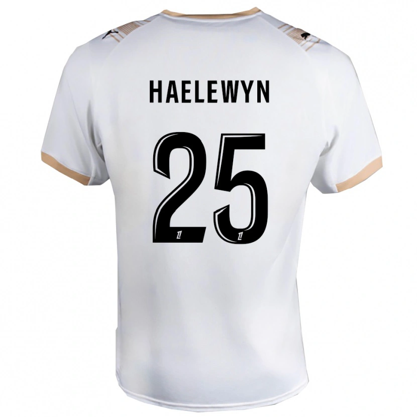 Danxen Mænd Marion Haelewyn #25 Hvid Sort Udebane Spillertrøjer 2025/26 Trøje T-Shirt