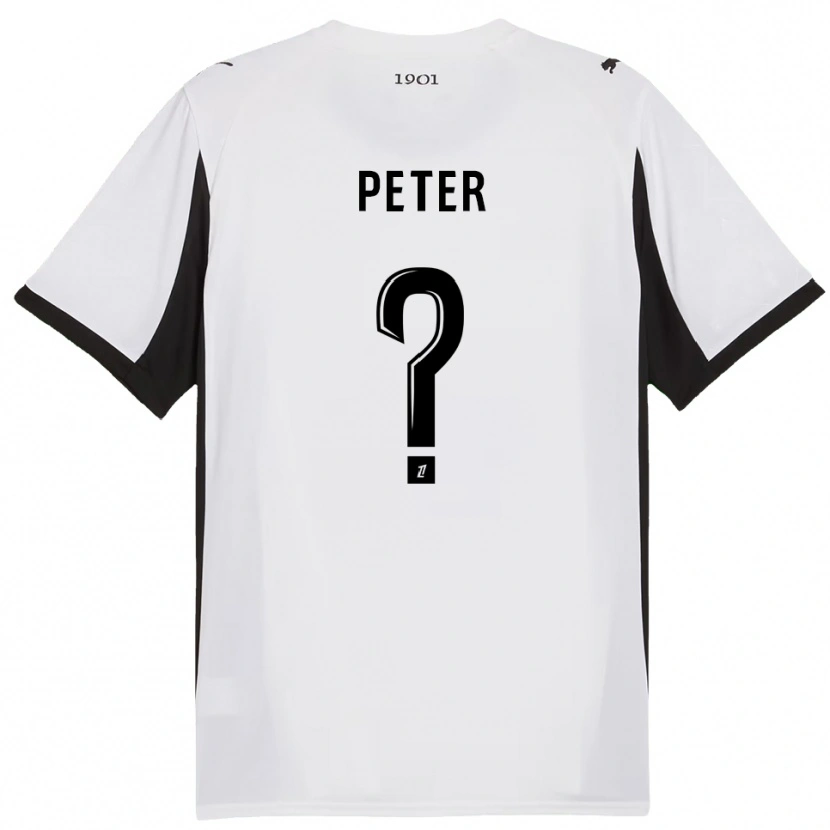 Danxen Mænd Joseph Peter #0 Hvid Sort Udebane Spillertrøjer 2025/26 Trøje T-Shirt