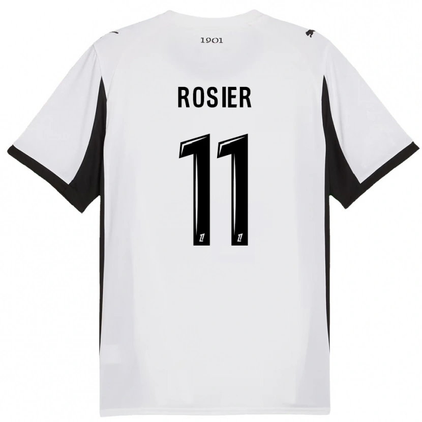 Danxen Mænd Lucas Rosier #11 Hvid Sort Udebane Spillertrøjer 2025/26 Trøje T-Shirt