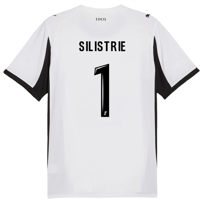 Danxen Mænd Mathys Silistrie #1 Hvid Sort Udebane Spillertrøjer 2025/26 Trøje T-Shirt
