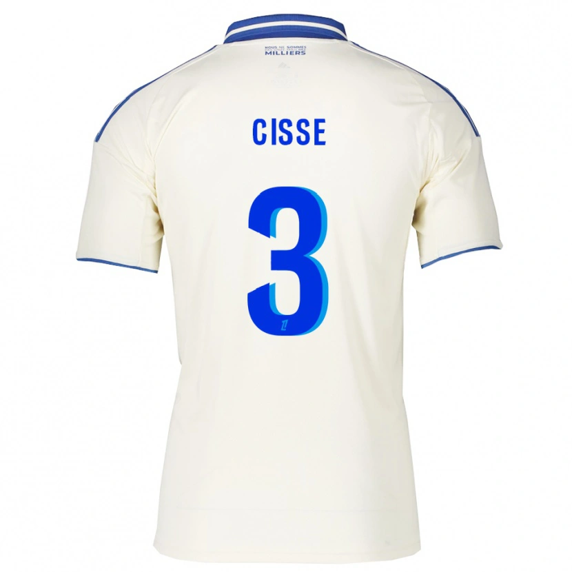 Danxen Mænd Louis Cisse #3 Champagne Blå Udebane Spillertrøjer 2025/26 Trøje T-Shirt