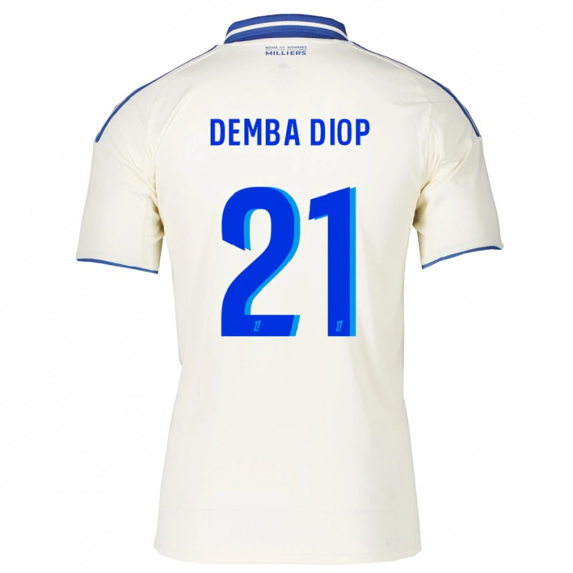 Danxen Mænd Pape Demba Diop #21 Champagne Blå Udebane Spillertrøjer 2025/26 Trøje T-Shirt