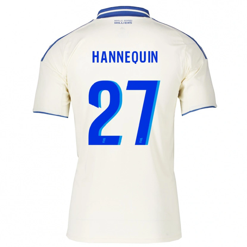 Danxen Mænd Laurine Hannequin #27 Champagne Blå Udebane Spillertrøjer 2025/26 Trøje T-Shirt