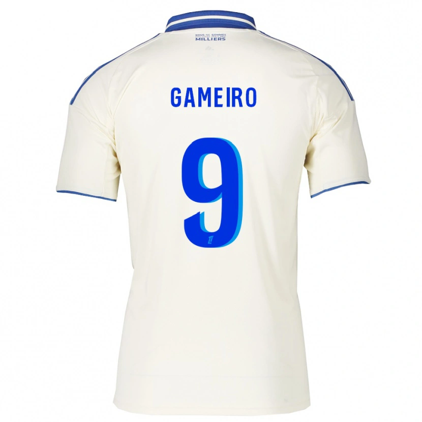 Danxen Mænd Kévin Gameiro #9 Champagne Blå Udebane Spillertrøjer 2025/26 Trøje T-Shirt