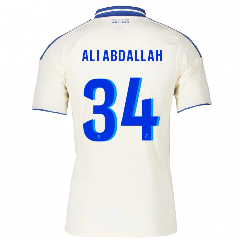 Danxen Mænd Aboubacar Ali Abdallah #34 Champagne Blå Udebane Spillertrøjer 2025/26 Trøje T-Shirt
