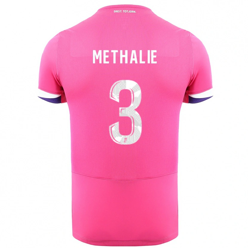 Danxen Mænd Dayann Methalie #3 Pink Hvid Udebane Spillertrøjer 2025/26 Trøje T-Shirt