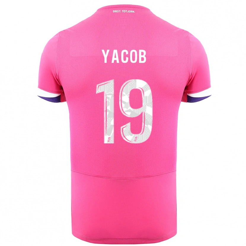 Danxen Mænd Ilana Yacob #19 Pink Hvid Udebane Spillertrøjer 2025/26 Trøje T-Shirt