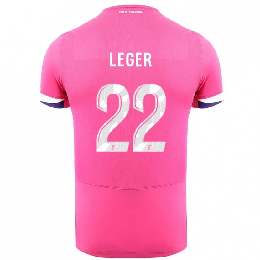 Danxen Mænd Christelle Léger #22 Pink Hvid Udebane Spillertrøjer 2025/26 Trøje T-Shirt