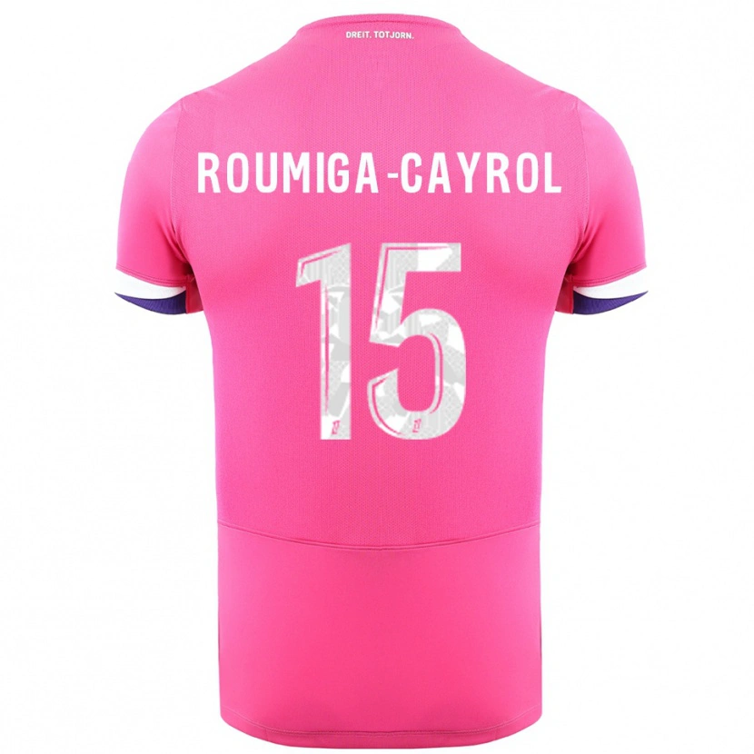 Danxen Mænd Sonia Roumiga-Cayrol #15 Pink Hvid Udebane Spillertrøjer 2025/26 Trøje T-Shirt